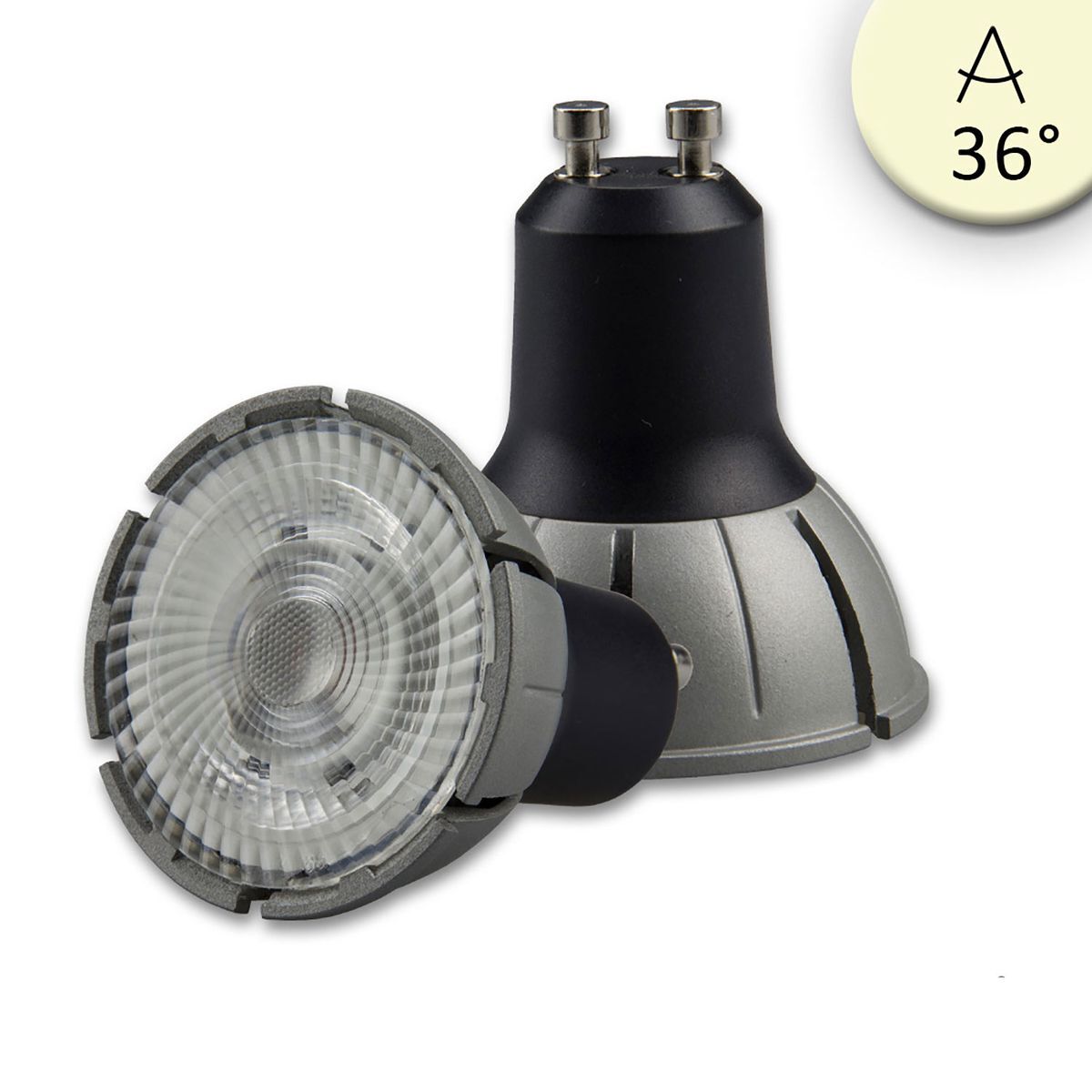 ISOLED GU10 Vollspektrum LED Strahler 7W COB, 36°, 3000K, 480lm, dimmbar