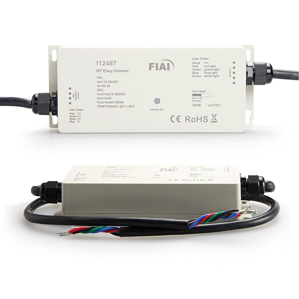Sys-One Funk-Empfänger IP66, 4 Kanal, 4x5A, 12-36V DC
