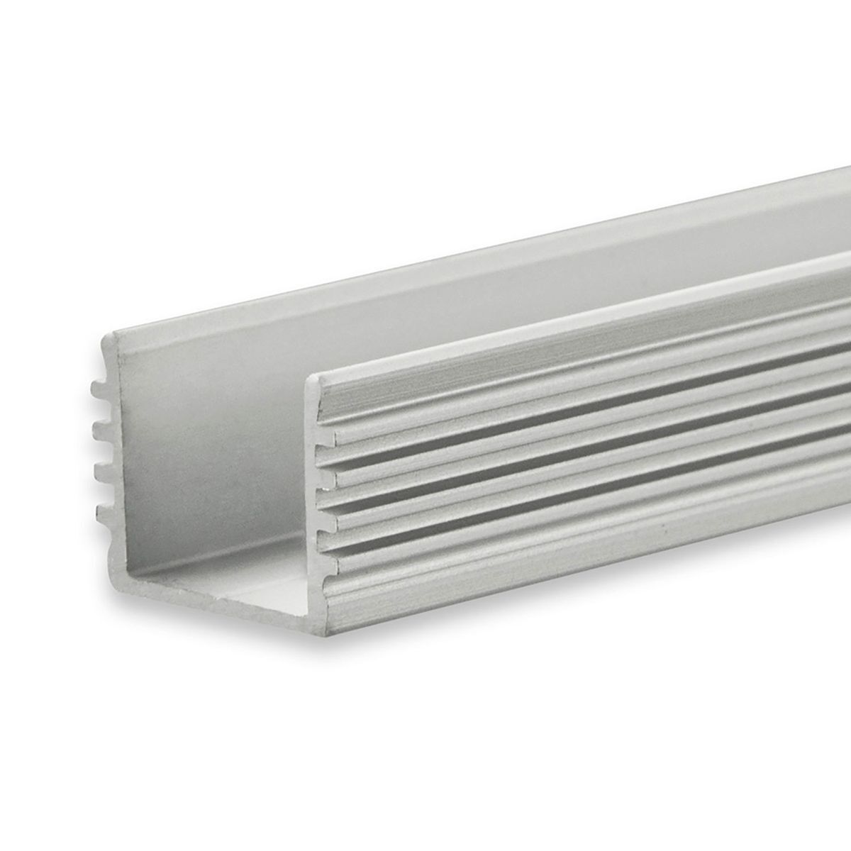 ISOLED LED-Aufbauprofil SURF12 BORDERLESS Aluminium eloxiert, 200cm, Für max. 12mm LED-Streifen
