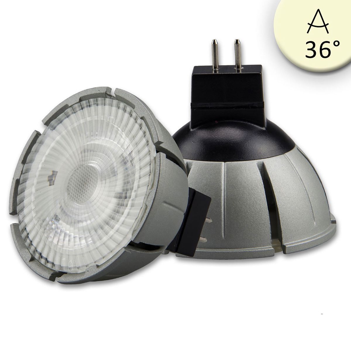 ISOLED GU5.3 MR16 Vollspektrum LED Strahler 7W COB, 36°, 2700K, dimmbar