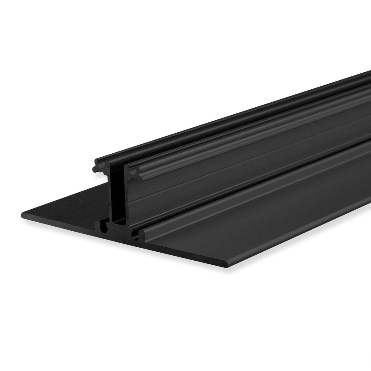 ISOLED LED-Leuchtenprofil 2SIDE Schwarz eloxiert, 200cm, Für max. 12mm LED-Streifen