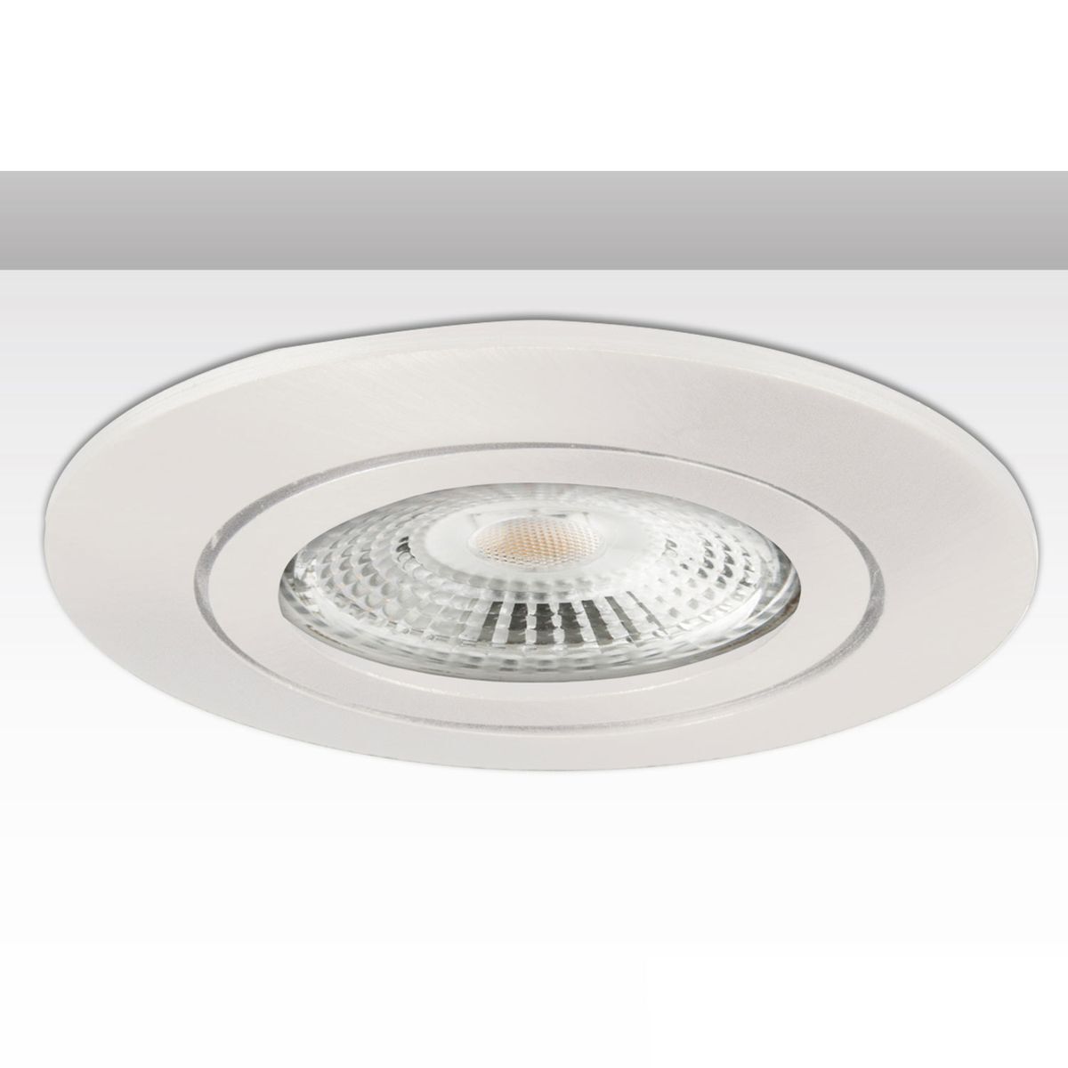 ISOLED Einbaurahmen f. Downlight rund für GU10/MR16, Alu weiß