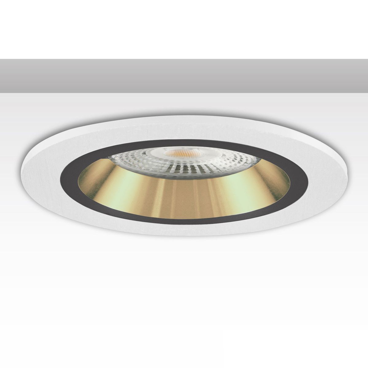 ISOLED Einbaurahmen f. Downlight Kombi für GU10/MR16, weiß und schwarz-gold