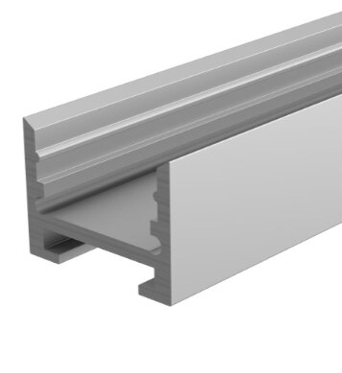 Aluminium Nuten-Profil, U-hoch AU-10-12 Weiß, lackiert, 2000mm