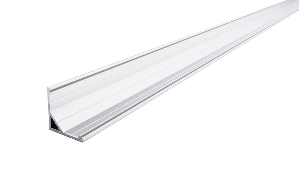 Aluminium Eck-Profil AV-03-12 Weiß, eloxiert, LxBxH 3000x25x25 mm