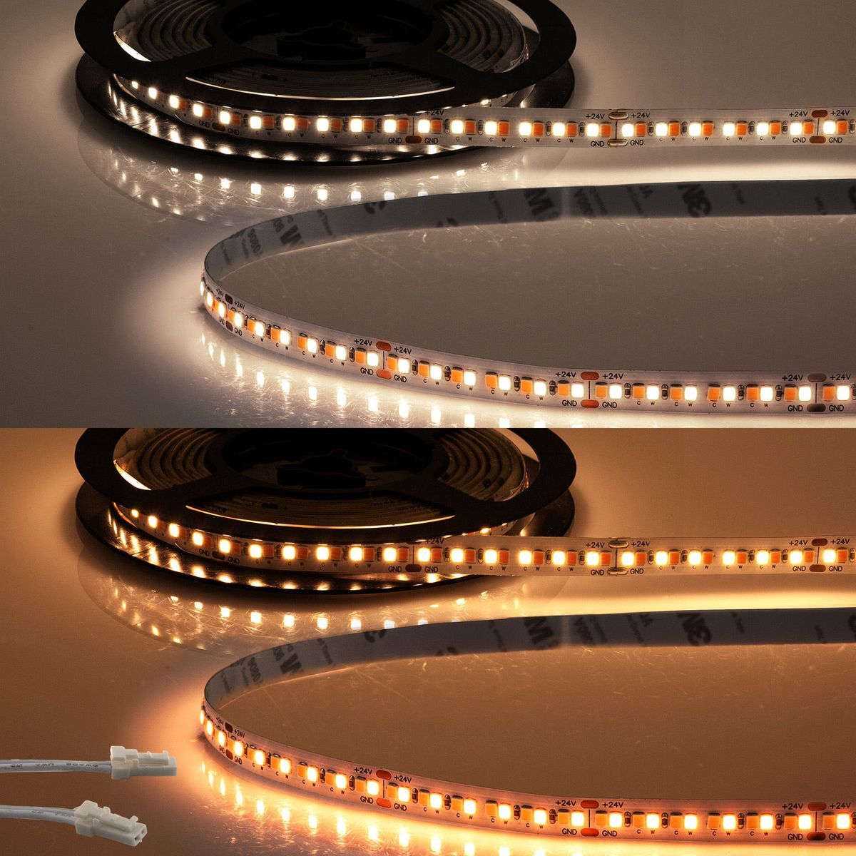 MiniAMP LED Stripe CRI919/940 steckerfertig 1,2m, 24V, 15W/m, weißdyn. 1900-4200K, Breite 10mm