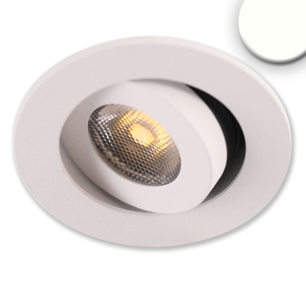 MiniAMP schwenkbare LED Einbauleuchte weiß, 3W, 24V, Neutralweiß, dimmbar