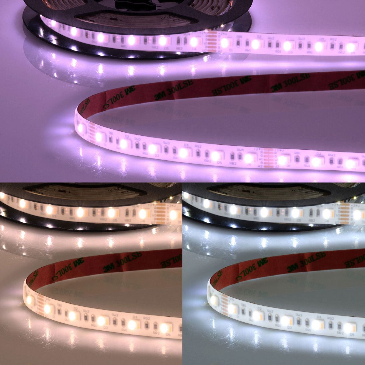 LED-Streifen AQUA RGB+CCT (2500-6500K) wasserdicht IP68, 5m, 24V, Breite 14,5mm