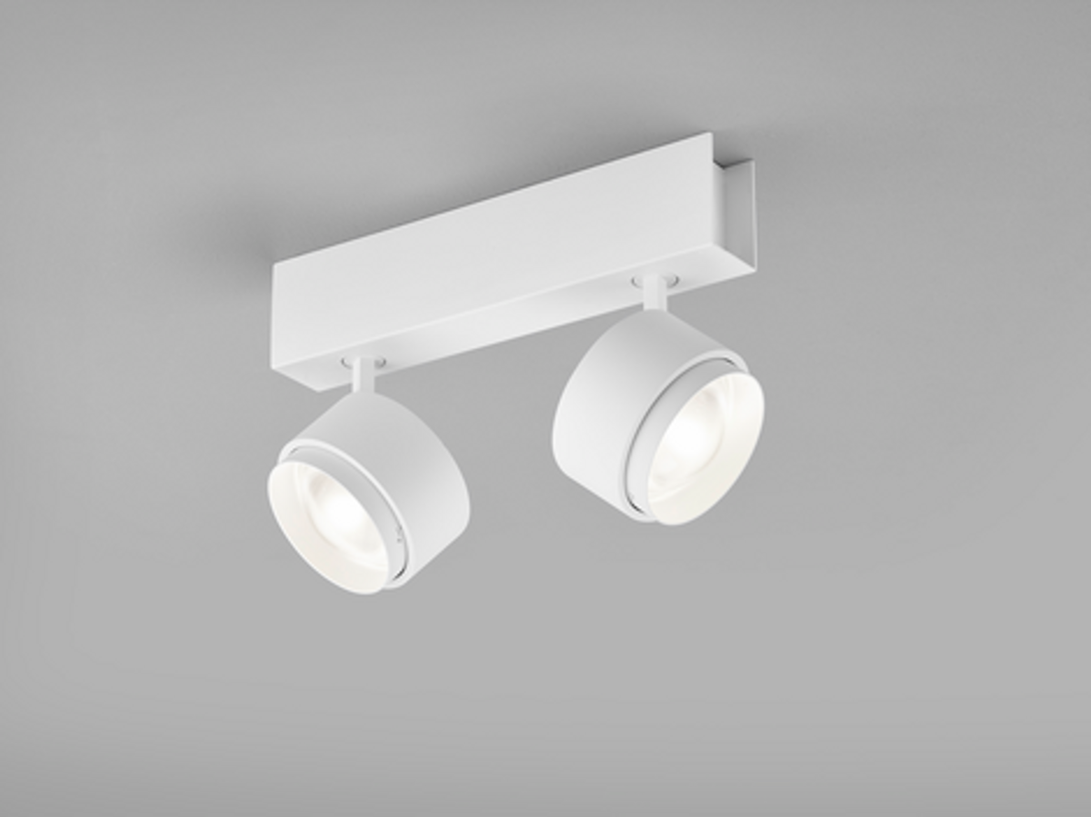 Helestra PONT Deckenleuchte mattweiß 15°-45°, scharfes/diffuses Licht, 810lm 2700K 20W