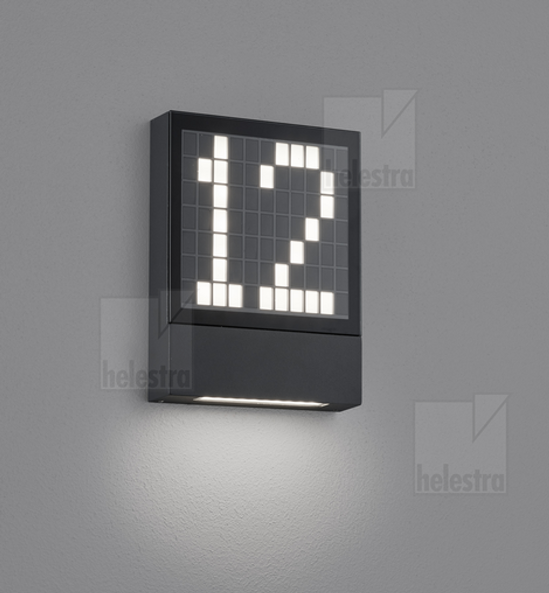 DIAL Hausnummernleuchte, Außenwandleuchte IP54 graphit, 4W, warmweiß