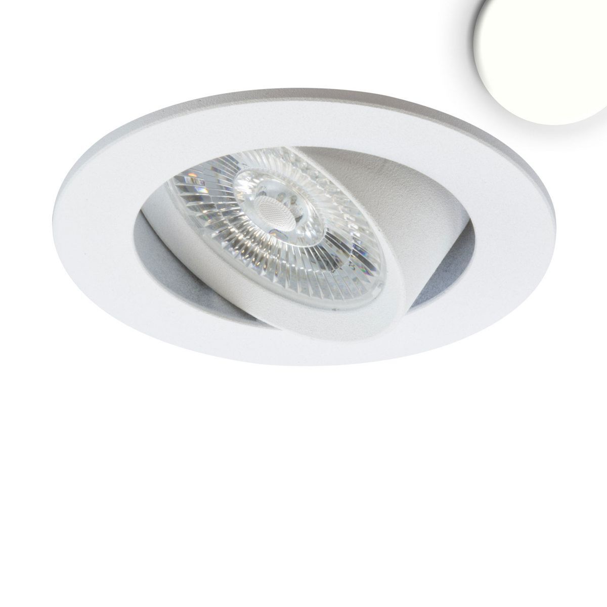 LED Einbauleuchte Slim68 MiniAMP weiß, rund, 8W, 24V DC, 4000K, schwenkbar, dimmbar
