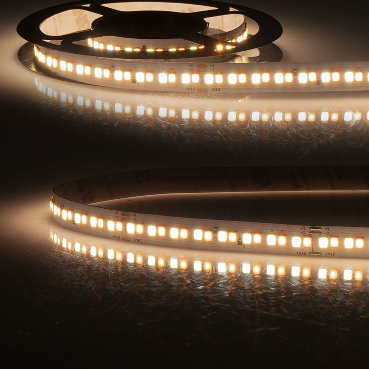 LED HEQ919/960 Linear Flexband, 24V, 7W+7W, IP20, weißdynamisch, 256 LED/m