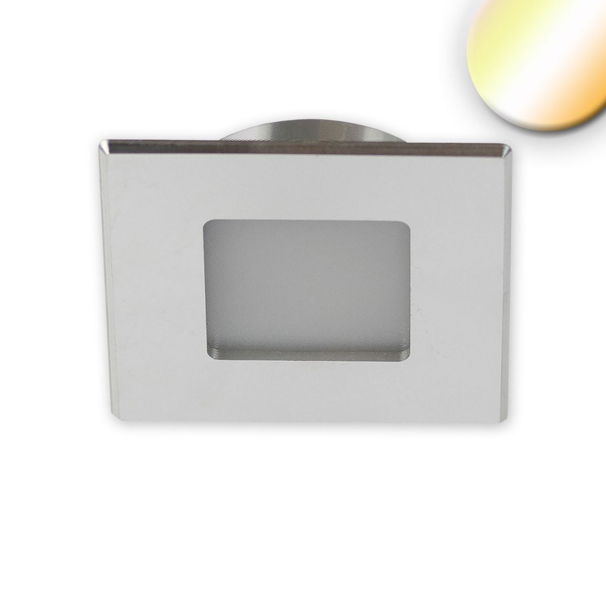 LED Möbeleinbaustrahler MiniAMP ALU gebürstet, 3W, 24V DC weißdynamisch 1900/5000K, dim