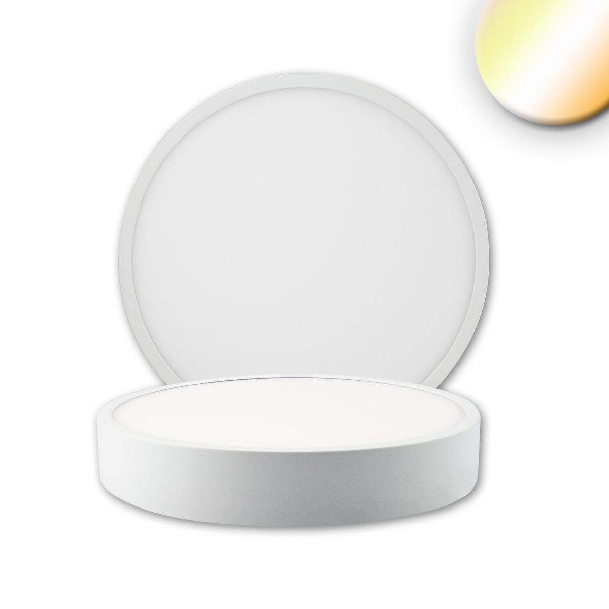 LED Deckenleuchte PRO weiß, 15W, rund, 170mm, ColorSwitch 2700|3000|4000K, dimmbar