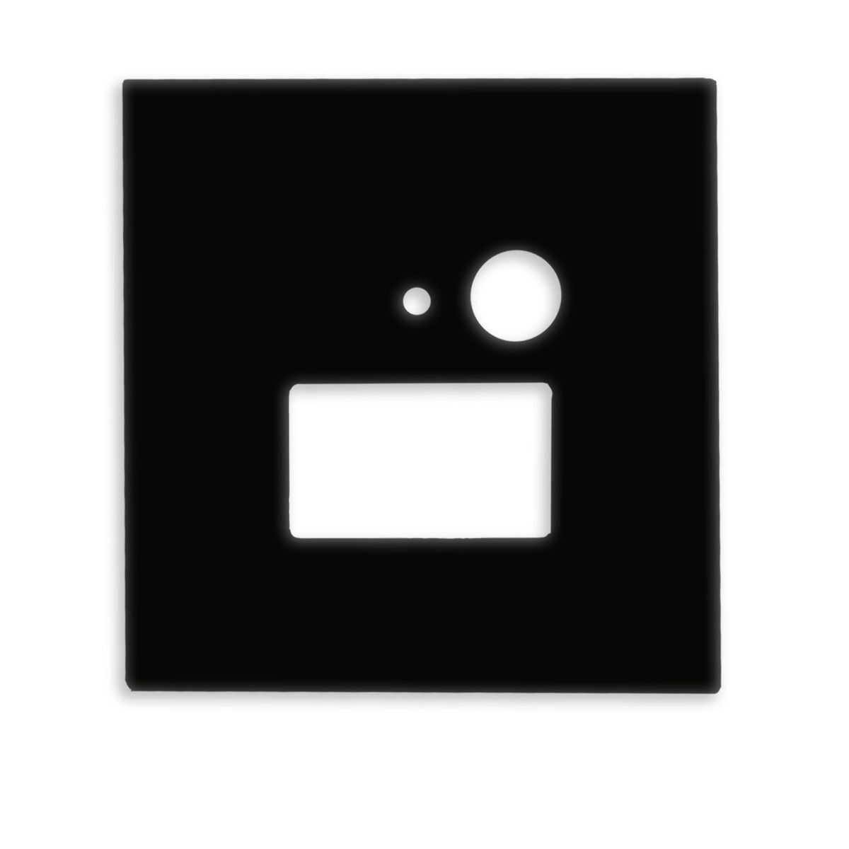 Cover Aluminium eckig schwarz, für Wandeinbauleuchte Sys-Wall68 mit PIR Sensor