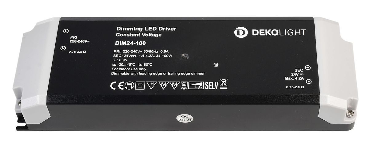 Dimmbares LED-Netzgerät 34-100W, 24V DC, 1420-4165mA