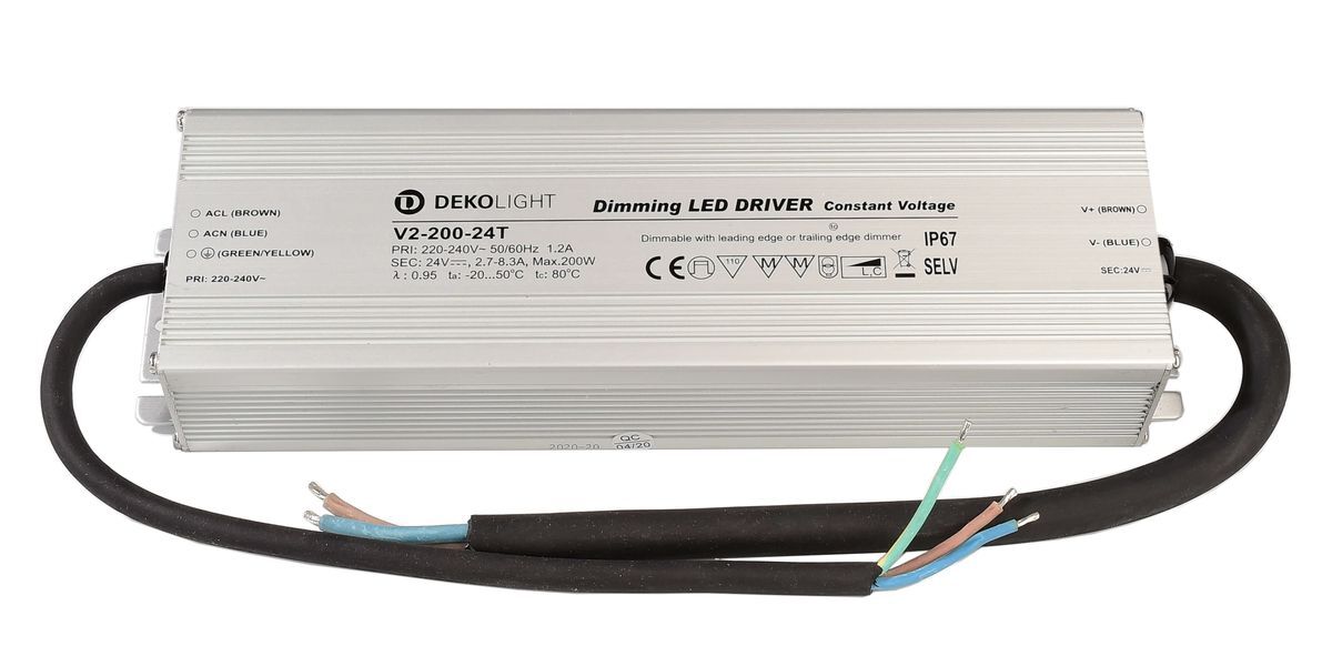 LED-Netzgerät 24V/DC 66-200W IP67 TRIAC dimmbar