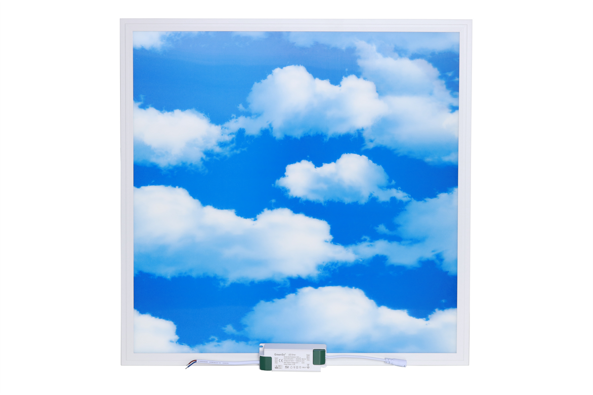  3D-SKY LED Panel 62x62 mit Trafo Deckenleuchte 6000K Kaltweiß