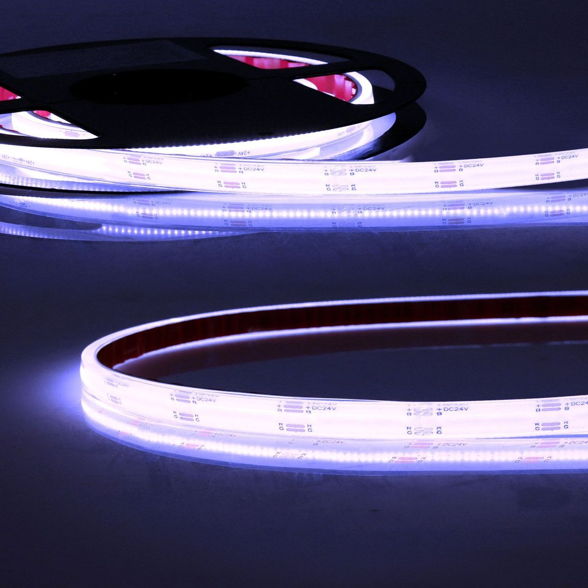 LED Stripe High Temperature, Sauna bis 100°C, HT RGB COB, 24V, 14,4W/m, IP68, 5m