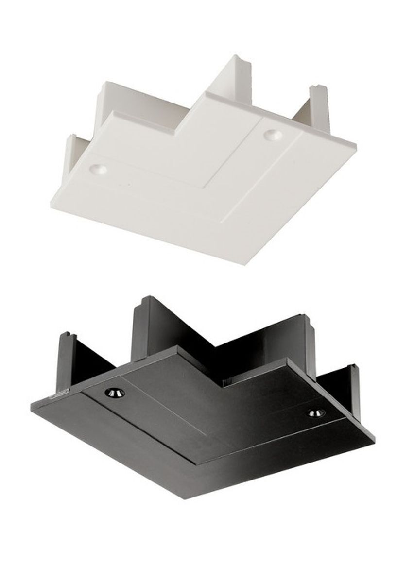 Einbau-Abdeckblende für 90°-Verbinder D Line DALI Aufbau-/Einbauschienensystem, weiß/schwarz