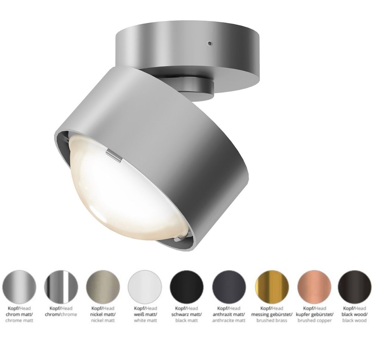 Top Light Puk! 80 Move Avantgarde LED Deckenleuchte 8W 665lm dimmbar