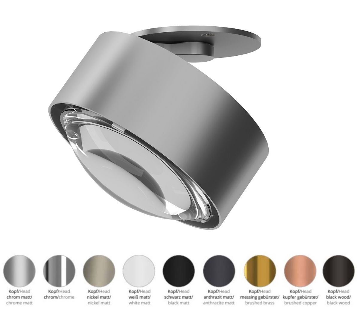 Top Light Puk! 120 Avantgarde Move Fit In Deckeneinbauleuchte Ø68mm 18W-NV 1500lm dimmbar