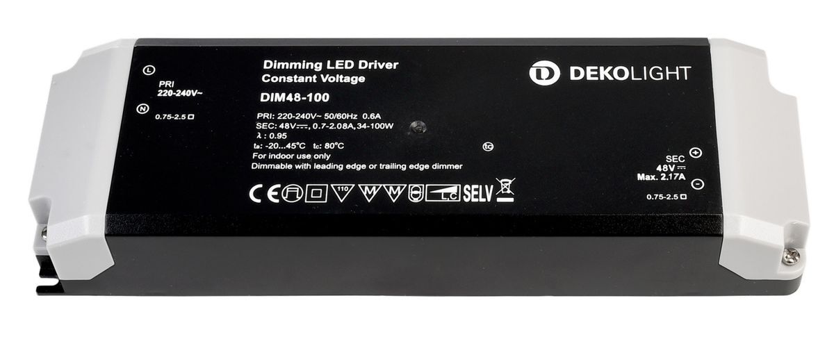 Dimmbares LED-Netzgerät BASIC DIM CV 34-100W, 48V DC, 700-2080 mA